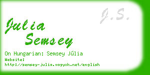 julia semsey business card